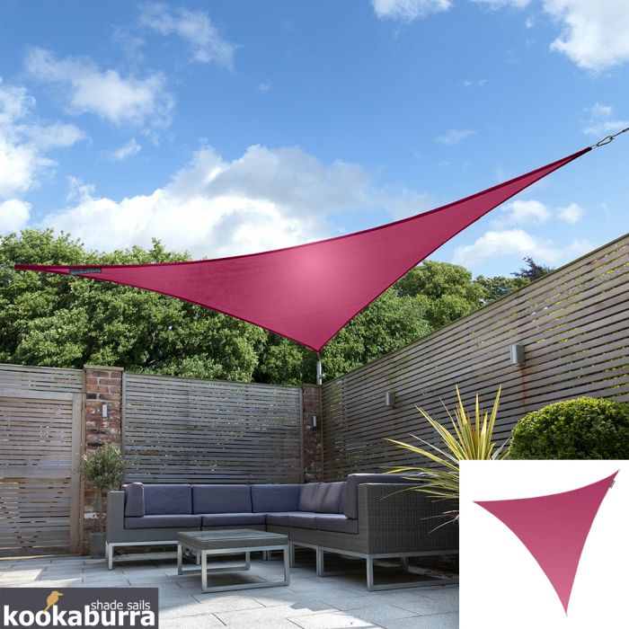 Toldos Vela de Sombra Kookaburra® Rosa Triangular 5.0m (Impermeable)